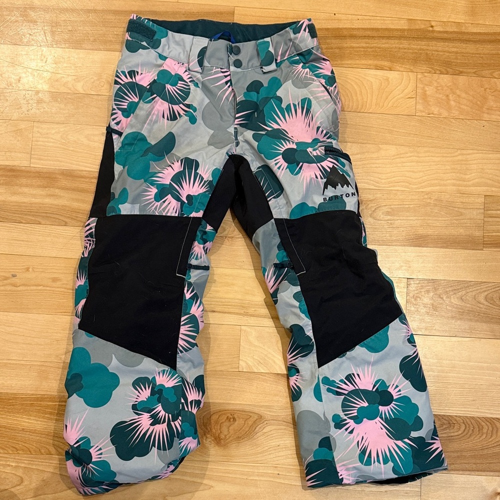 Burton Kids' Skylar Floral Snow Pants - Teal, Pink, Black